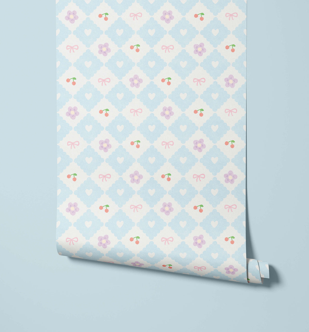 Bobbi Beck Fetch Cherry and Bow Wallpaper