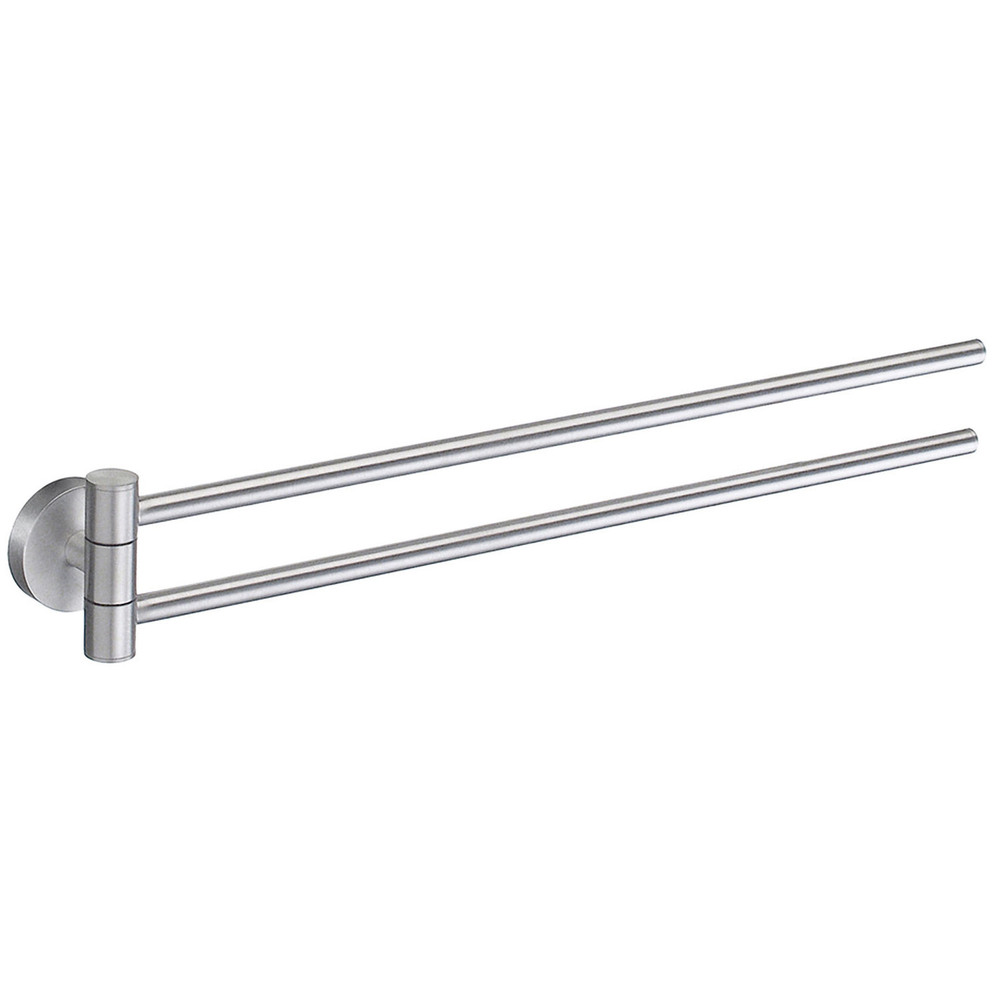 Smedbo Home Brushed Chrome 44 cm Swing Arm Towel Rail HS326