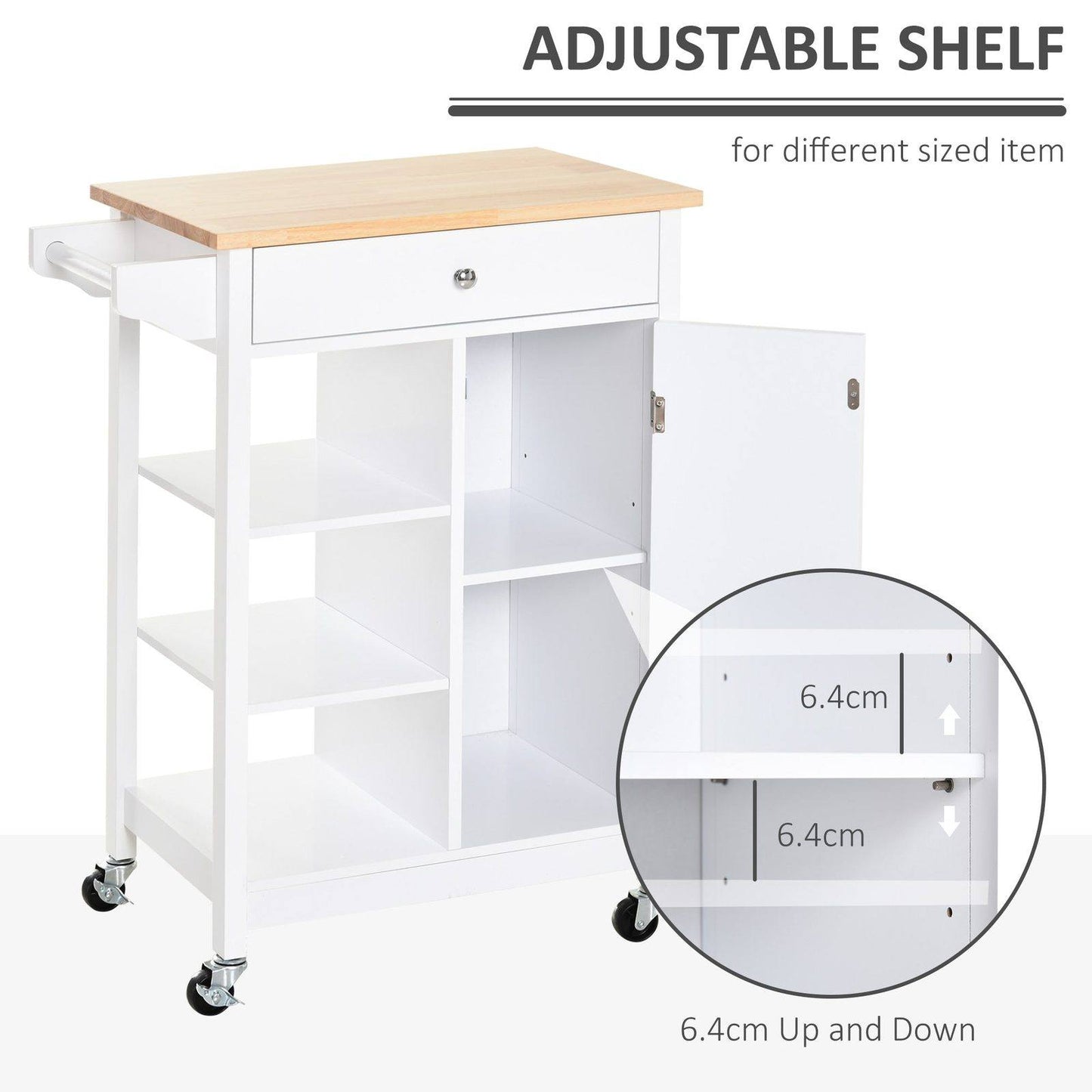 🍽️ Premium Kitchen Trolley - Mobile Storage & Serving Cart 🛒