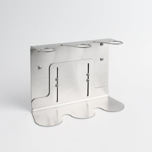 Namie Silver Wall Bracket & Frosted White Glass Dispenser Set