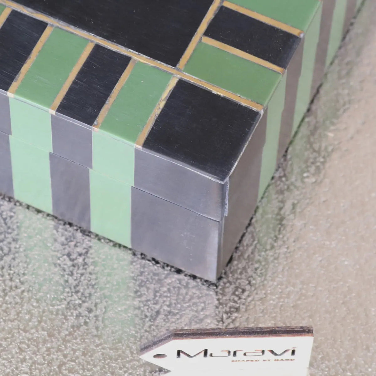 Panna Luxe Resin Jewellery Box in Blue or Green