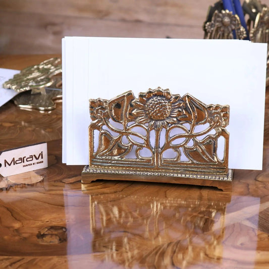 Newsa Brass Sunflower Desk Accessories, 4 Styles