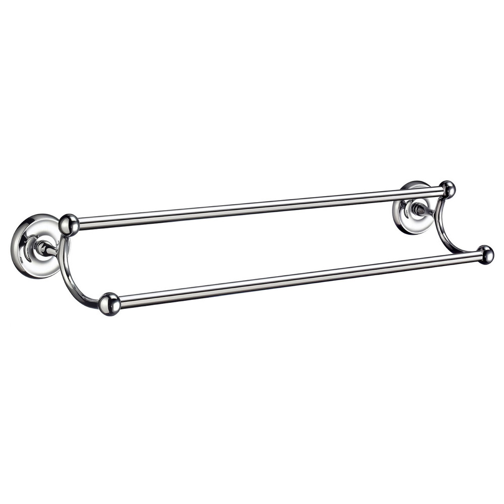 Smedbo Villa Polished Chrome 63.5 cm Double Towel Rail K2364