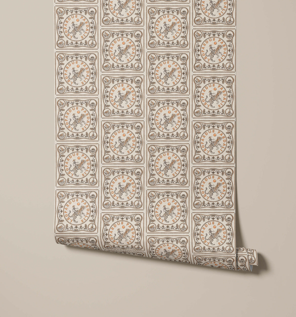 Bobbi Beck Ocelot Vintage Western Tile Wallpaper