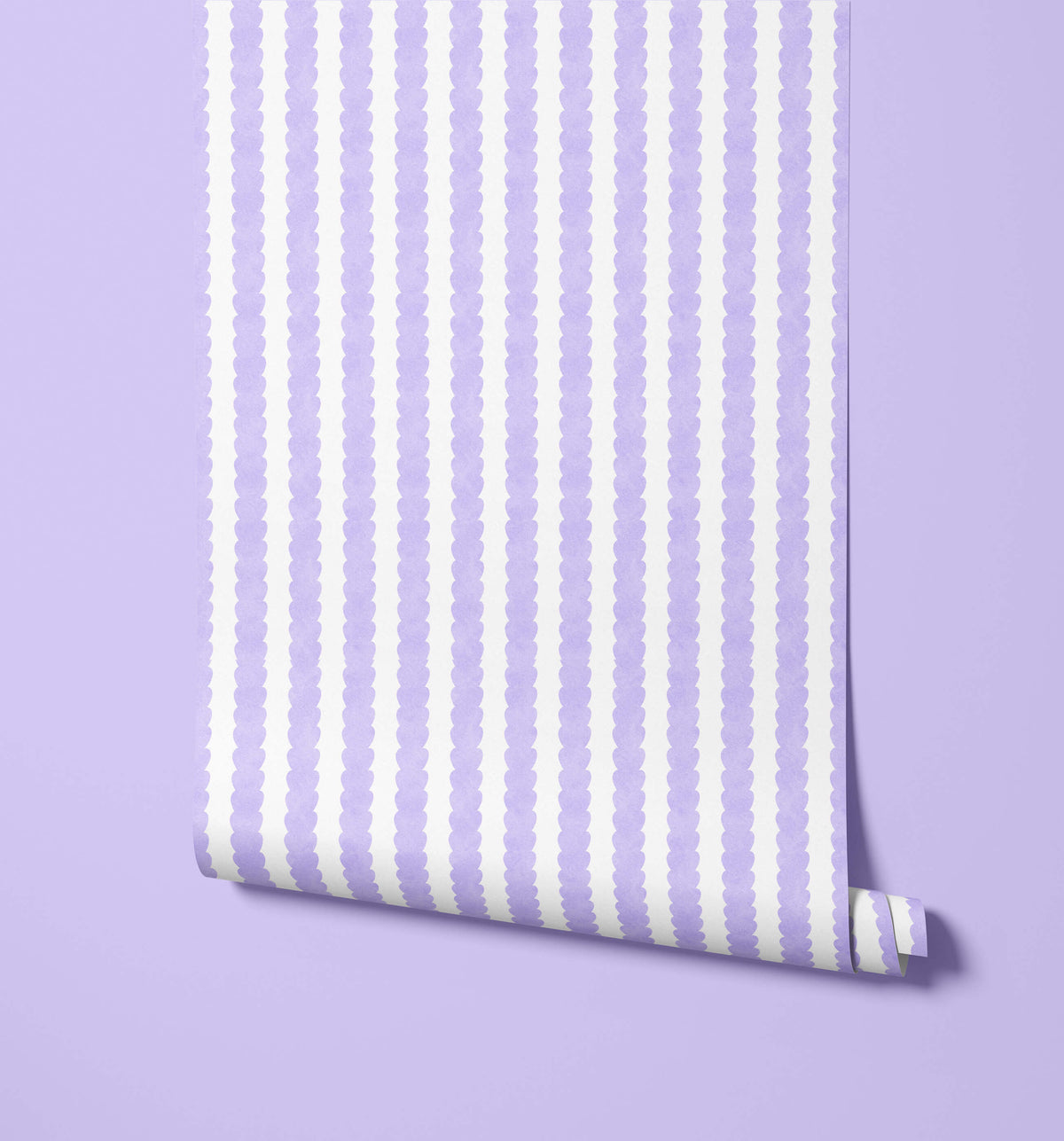 Bobbi Beck Pebble Scalloped Stripe Wallpaper