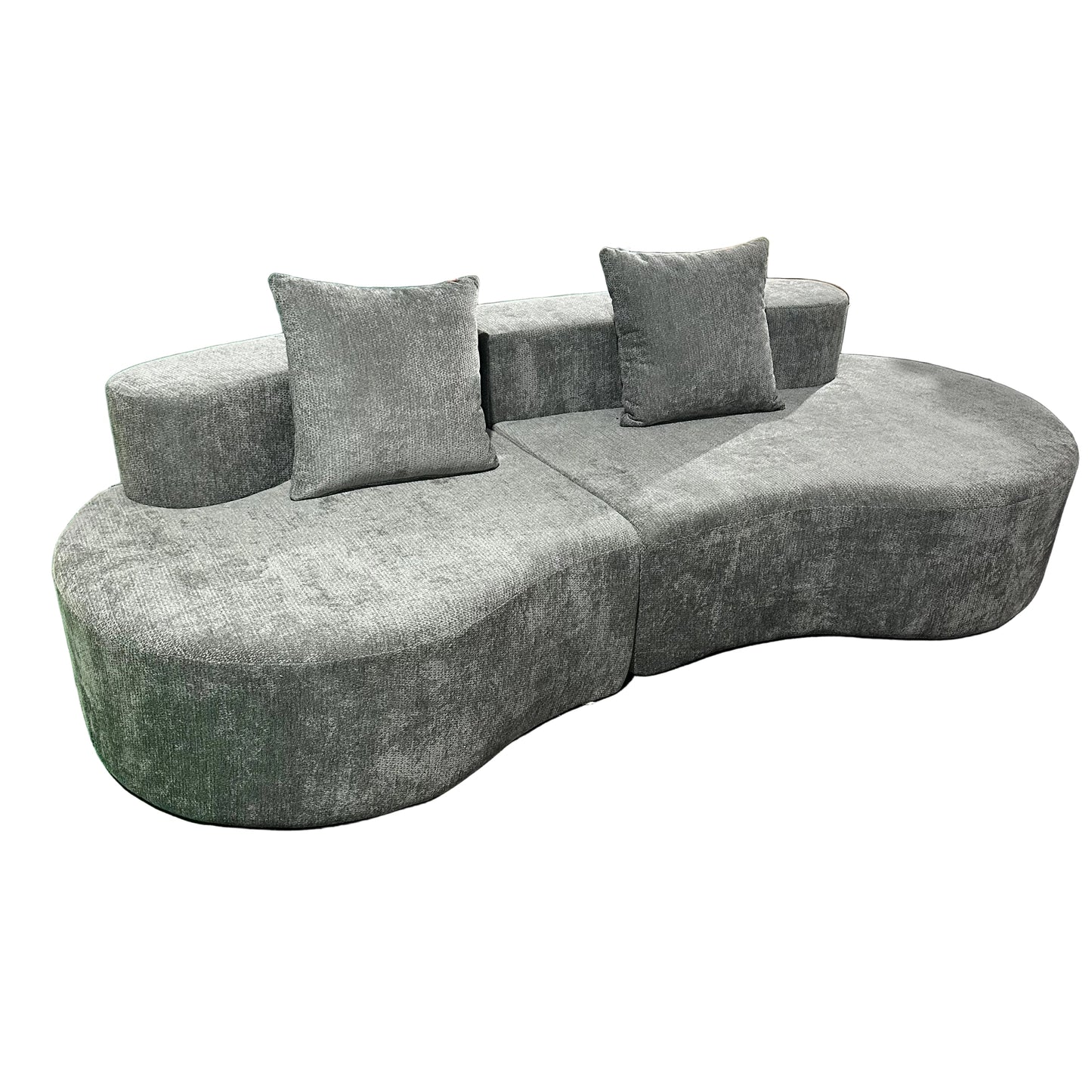Cirrus Curve Modular Sofa - Sculptural Bouclé Boneless Design