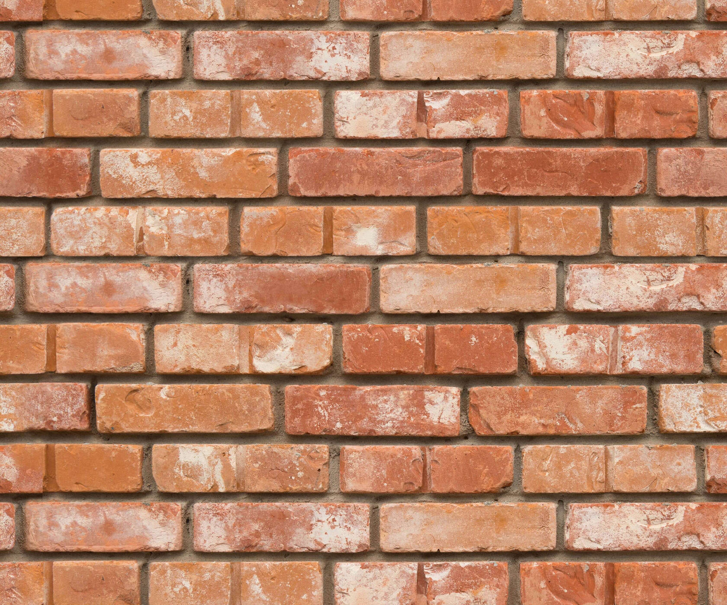 Pattern of red bricks with a slight variation in color