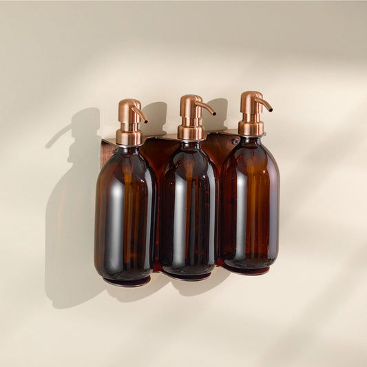 Copper Triple Wall Mounted Soap Dispenser