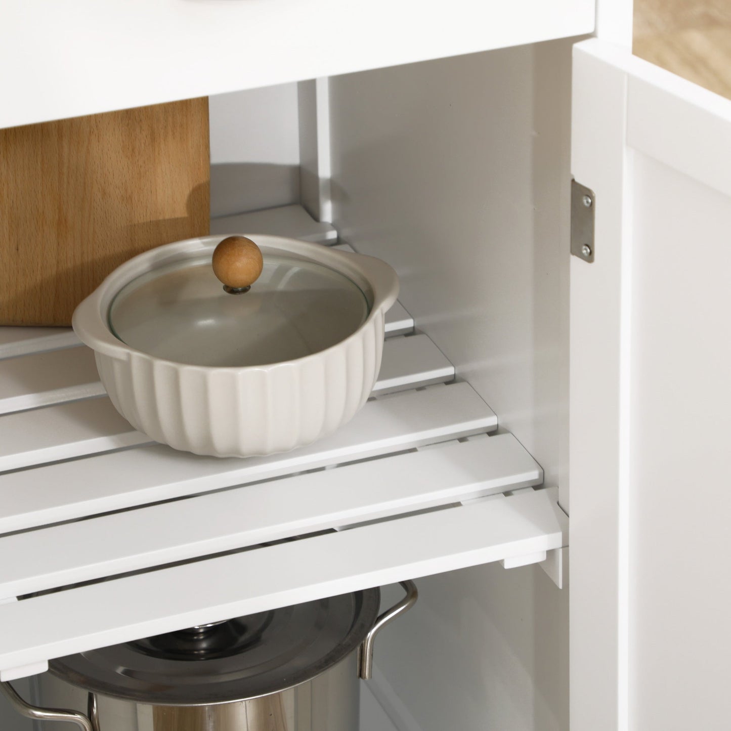 🍽️ Compact Kitchen Trolley Cart - Wine Rack & Wheels 🍷