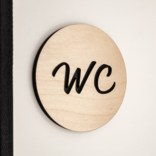 WC Toilet Door Sign - Bathroom