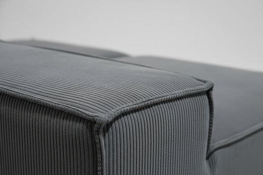 Urban Contour Modular Sofa - Dark Grey Bouclé Channel Tufted