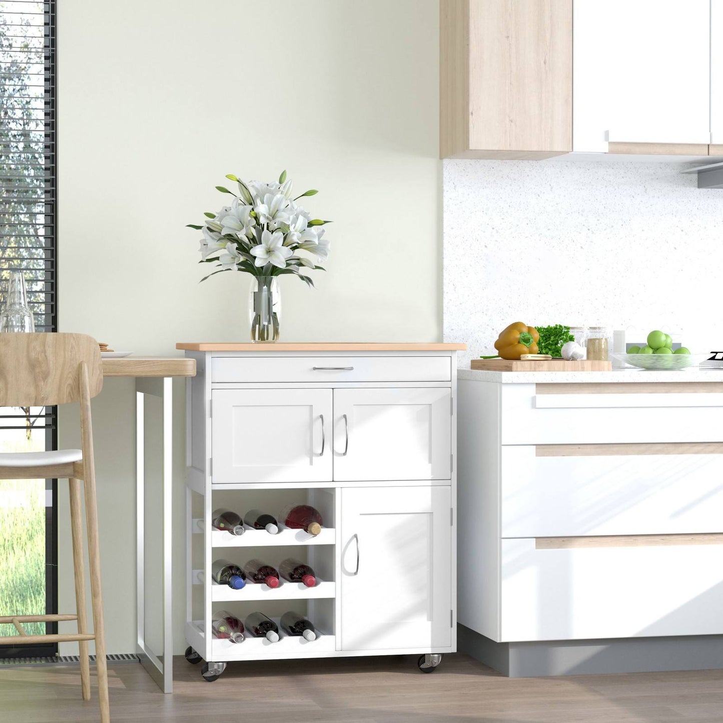🍽️ Modern Kitchen Trolley - Premium Mobile Storage Cart ✨