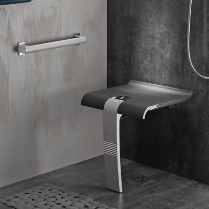 Pellet Arsis Evolution Foldaway Shower Seat - Anthracite Grey with Light Grey Leg