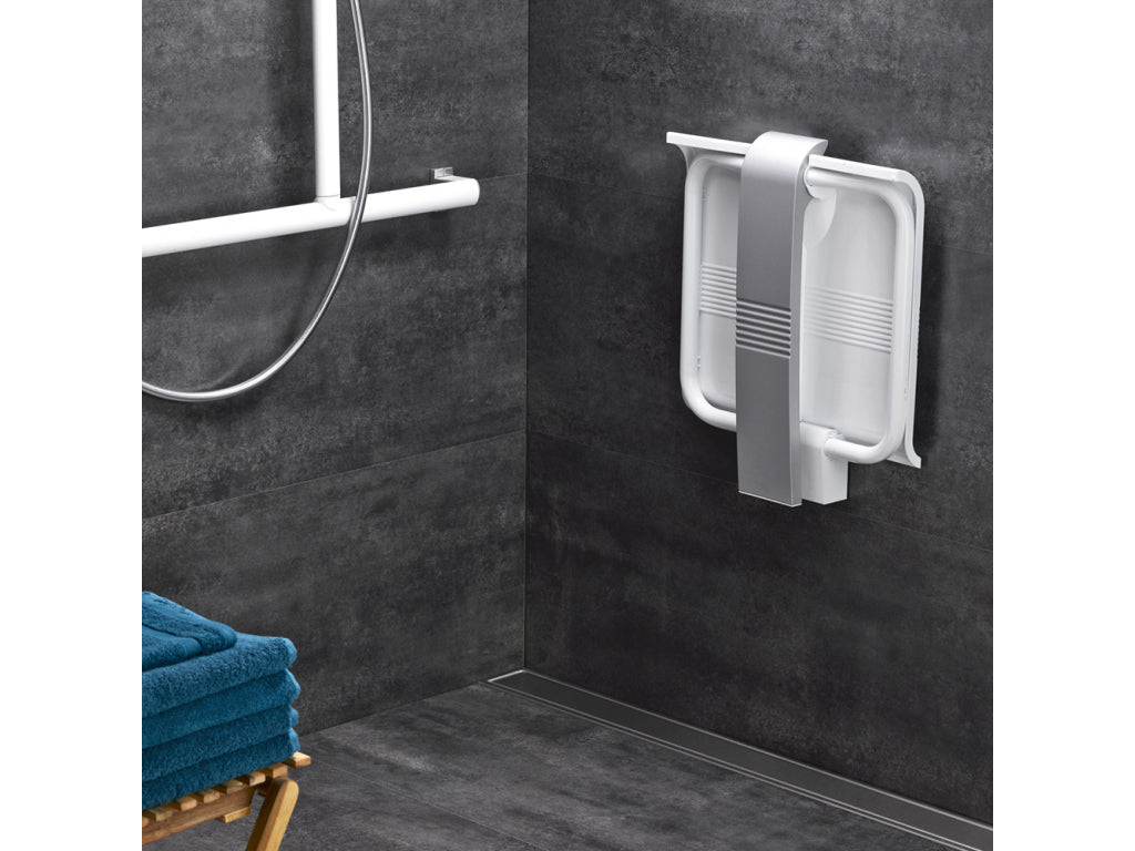 Pellet Arsis Evolution White & Grey Foldaway Shower Seat 047731