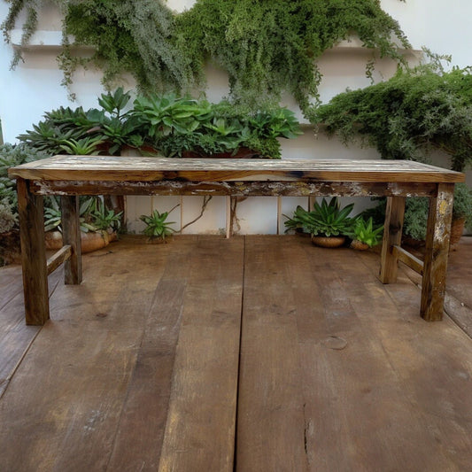 Recycled Teak Wood Dining Table 180×80x80cm