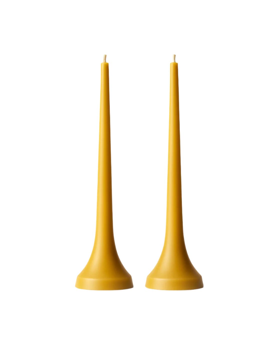 Premium Beeswax Dinner Candles - Set of 2 Natural Pillar Candles