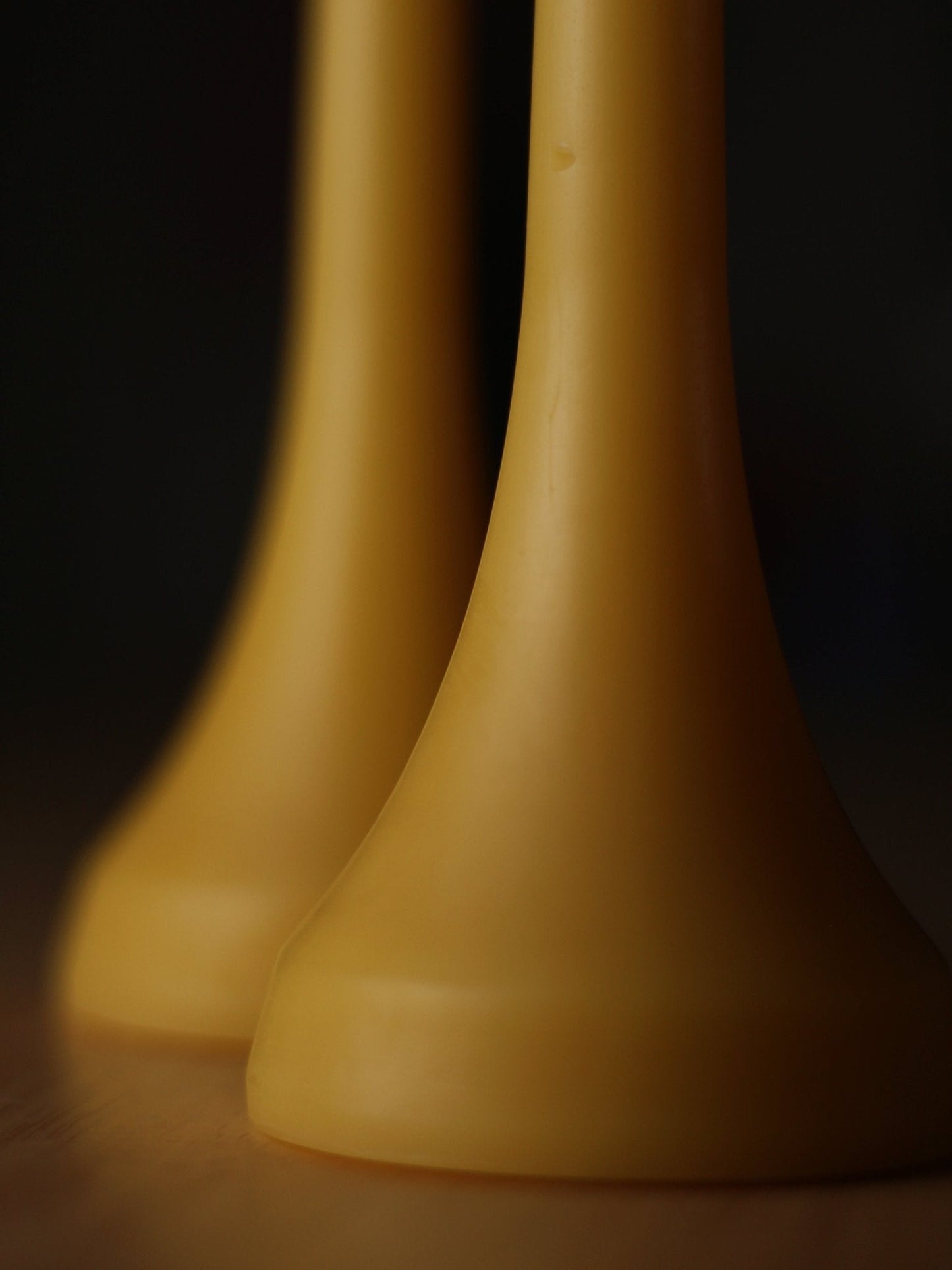 Premium Beeswax Dinner Candles - Set of 2 Natural Pillar Candles