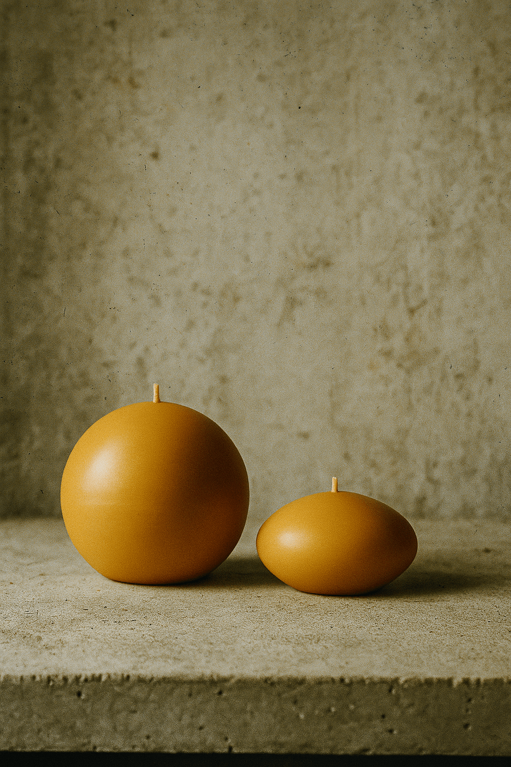 Ball & Ellipse Pure Beeswax Candle Set - Handcrafted British Artisan Candles