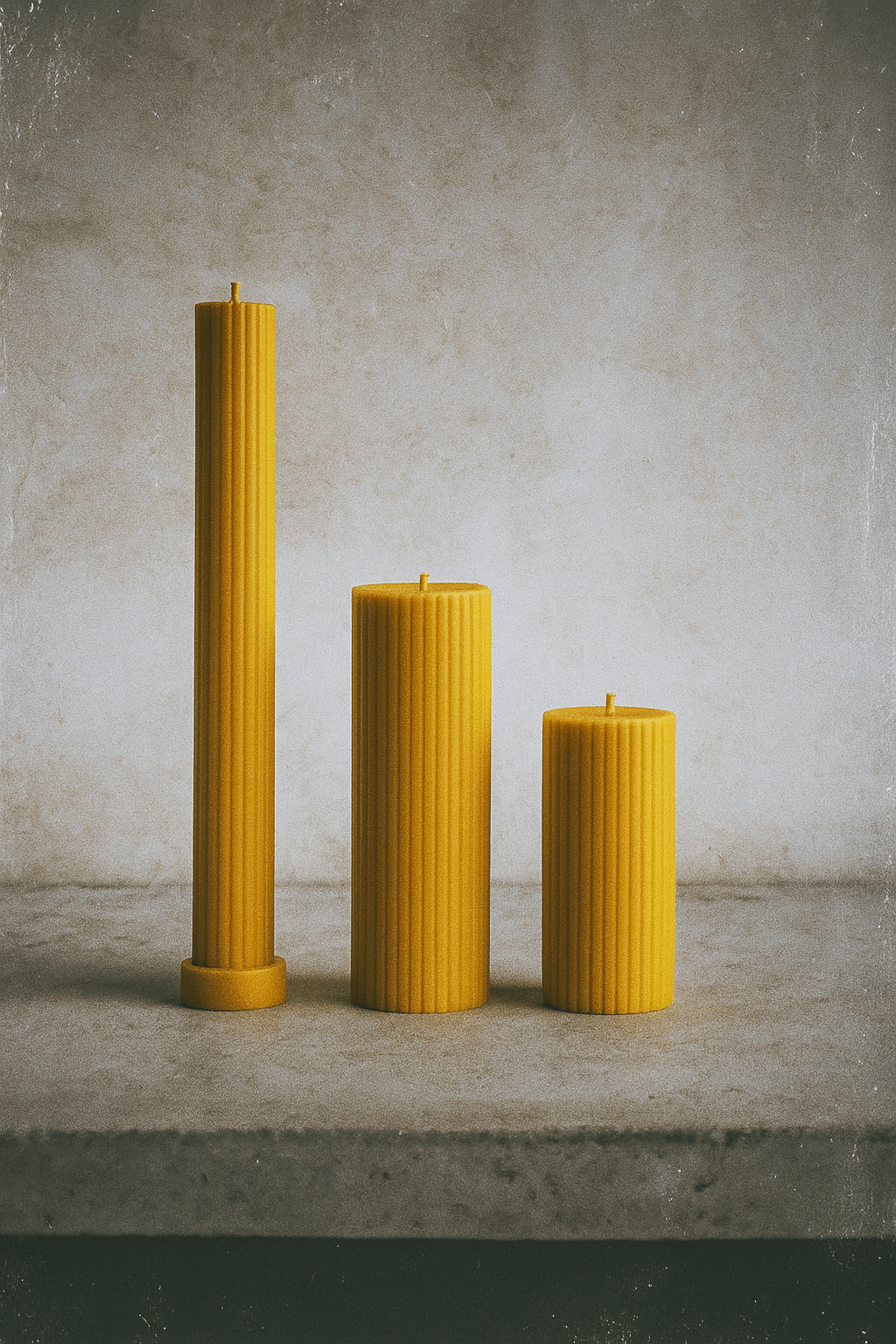 Artisan Beeswax Pillar Candles - Handcrafted Cylinder Collection