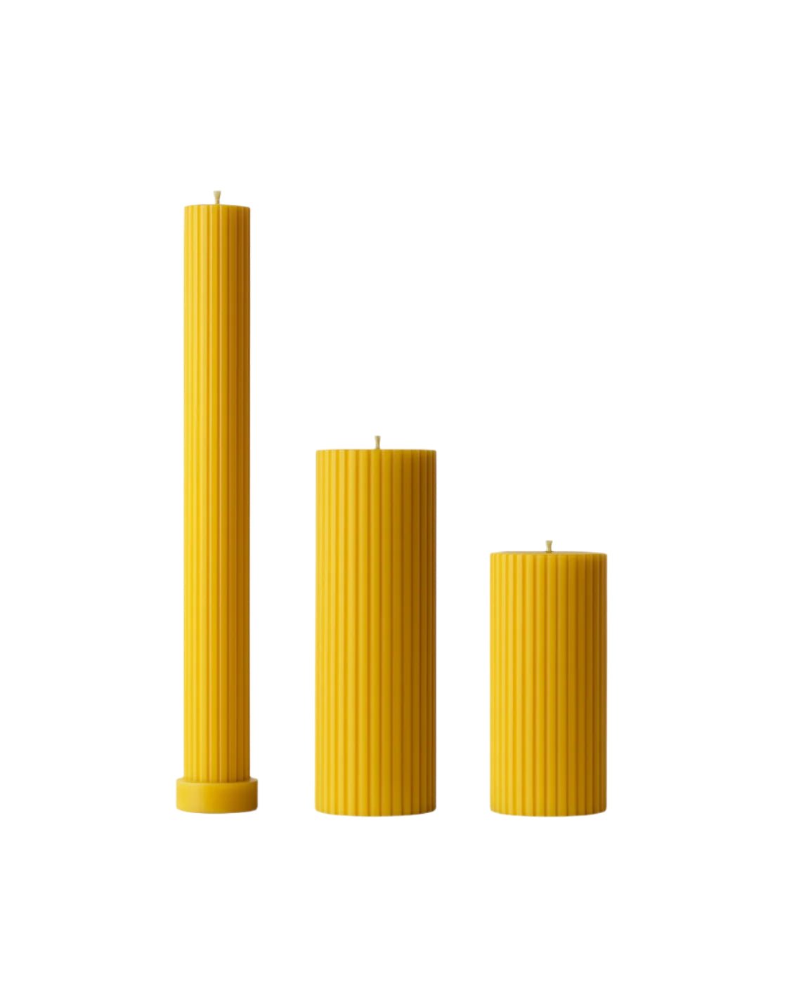 Artisan Beeswax Pillar Candles - Handcrafted Cylinder Collection