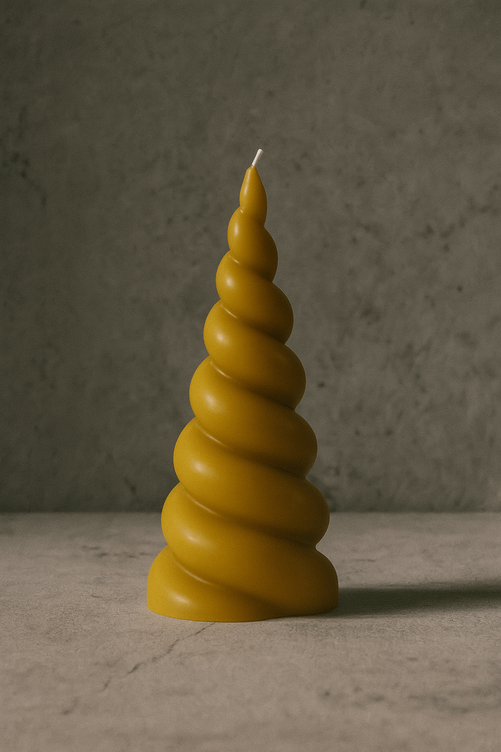 Handcrafted Unicorn Horn Beeswax Candle - Pure British Artisan Creation