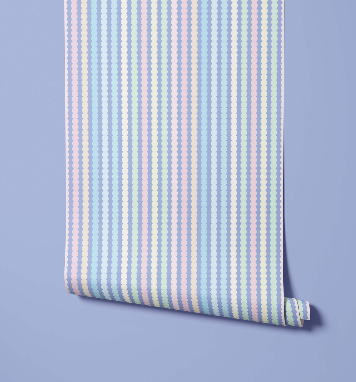 Bobbi Beck Bounce Scalloped Stripe Wallpaper