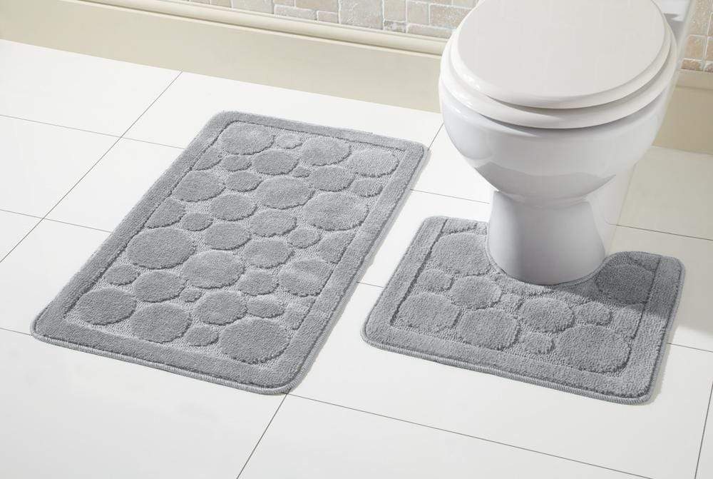 Olivia Rocco Cali Bath Mat & Pedestal Set Non-Slip Ultra Absorbent