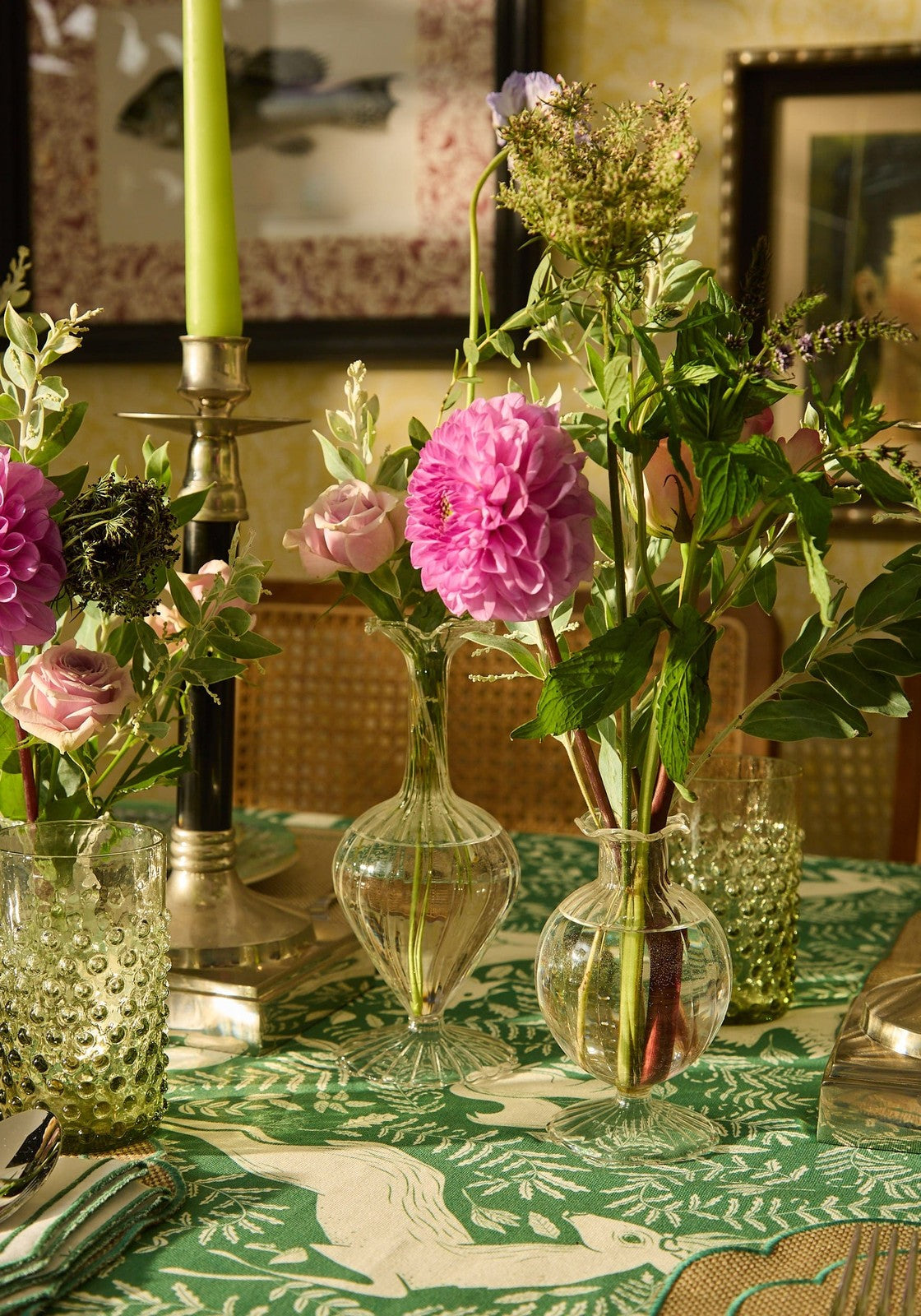Casa by Josephine Jenno Carson's Classic Silver-Plated Candlesticks, Pair 15 cm