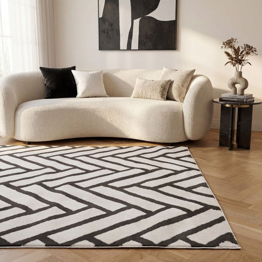 Loft Chevron Dark Grey Rug