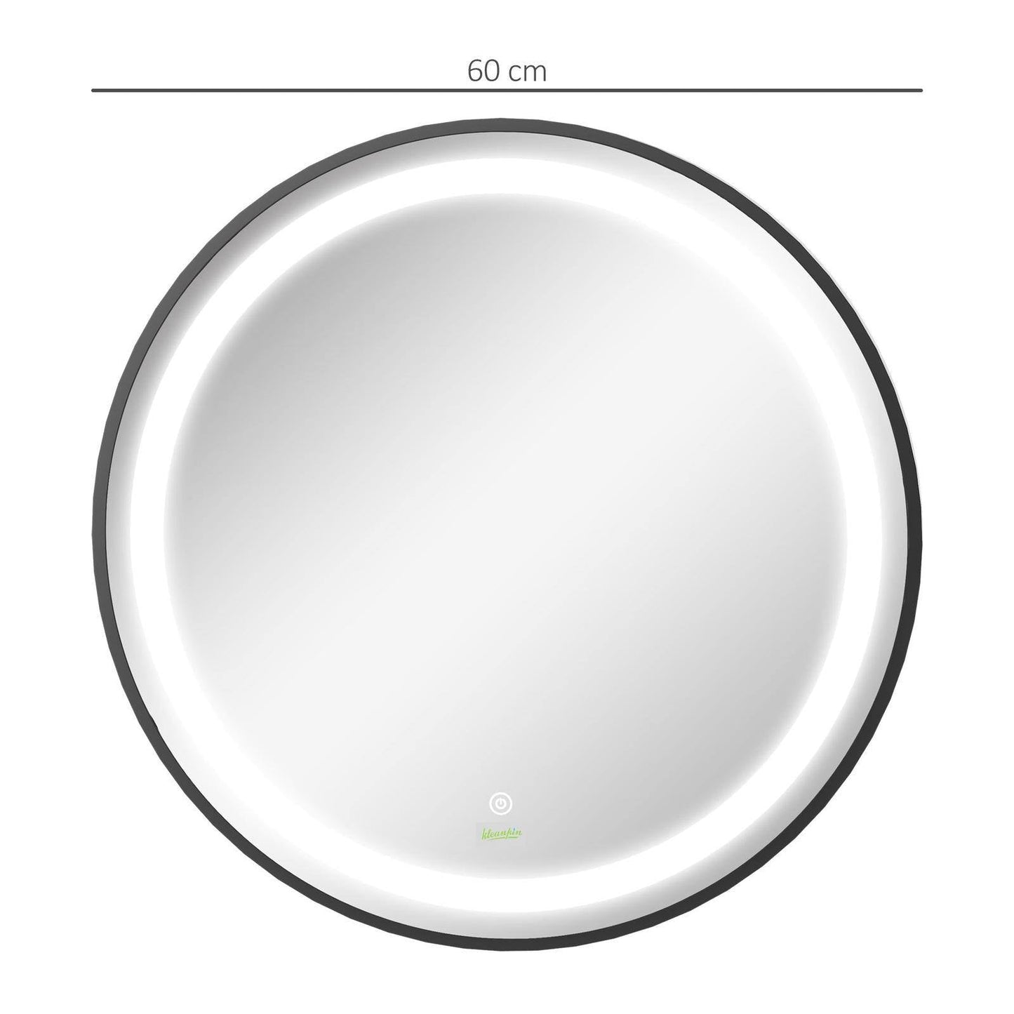 🪞 Kleankin Round LED Bathroom Mirror ✨ Illuminated Wall Mount with Smart Lighting
