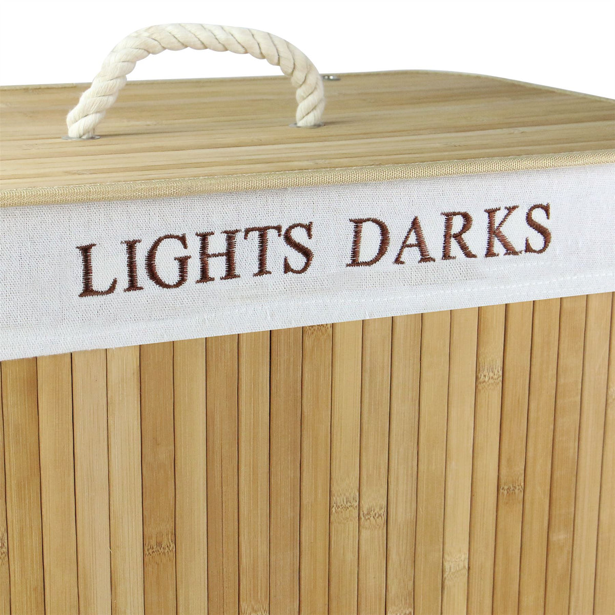 Light & Dark Bamboo Laundry Hamper Basket – M&W
