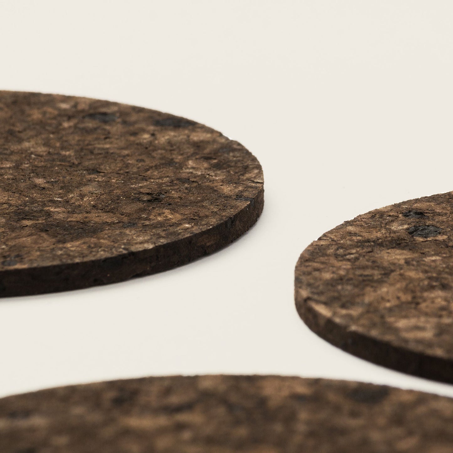Dark Round Cork Coasters | Sets of 4, 6, 8 or 12