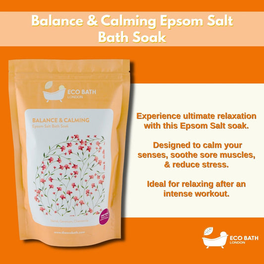 Eco Bath London Balance and Calming Epsom Salt Bath Soak - Pouch | 500g & 1000g