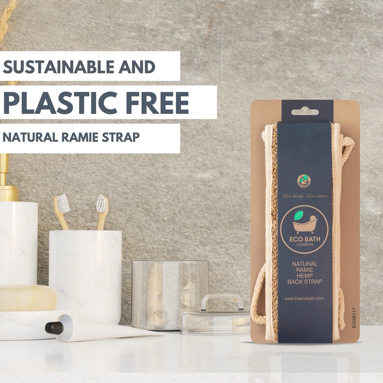 Eco Bath Natural Ramie Back Strap