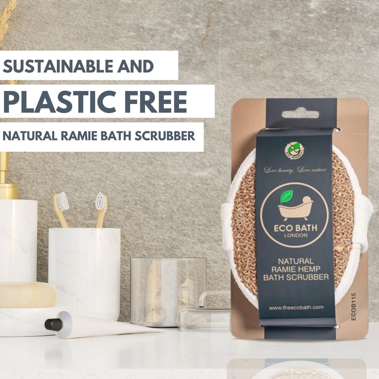 Eco Bath Natural Ramie Bath Scrubber