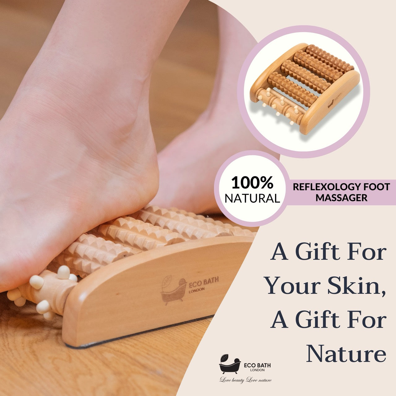 Eco Bath London Reflexology Foot Roller | Best to Use Under Work/Study Table