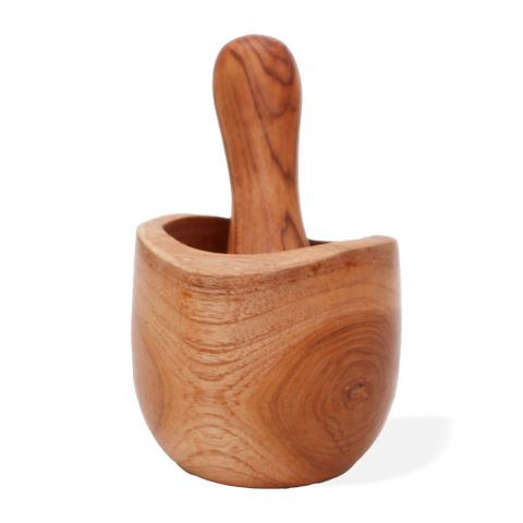 Ergo Teak Mortar & Pestle - Small