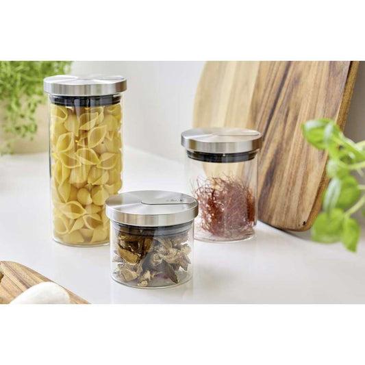 Zack Cundo Premium Brushed Stainless Steel & Glass Storage Jar 🏺✨