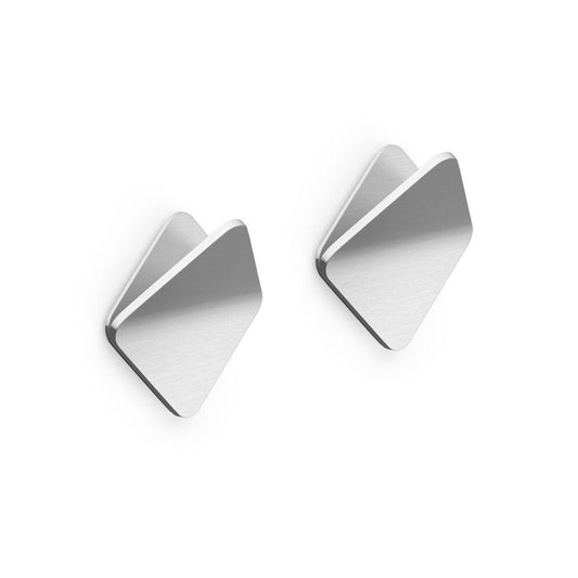 🪝 Zack Olfo Premium Brushed Stainless Steel Square Towel Hook Set (2 Pack) - Self-Adhesive Tilted Design 🏠