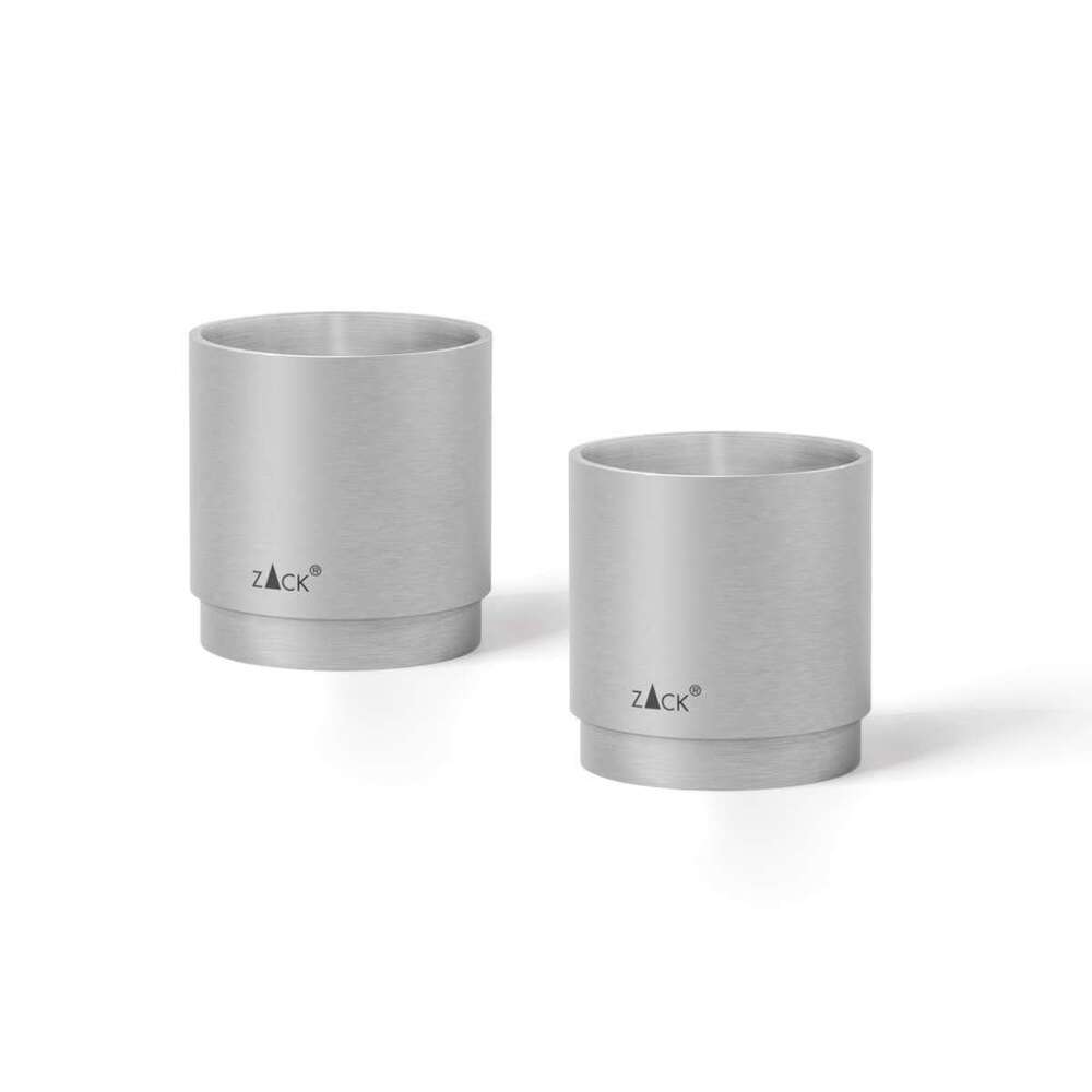 π©πͺ Zack Salo Premium Brushed Stainless Steel Egg Cup Set (2 Pieces) - Award-Winning German Design π₯πβ¨