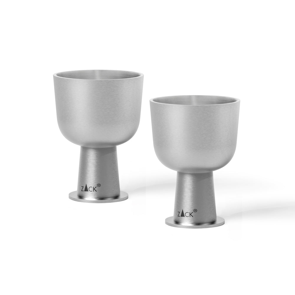 π©πͺ Zack Bevo Premium Brushed Stainless Steel Egg Cup Set (2 Pieces) - Award-Winning German Design π₯πβ¨