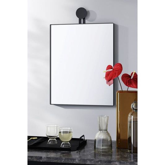 Zack Morma Black Wall Mirror - Contemporary Steel Frame 40x50cm