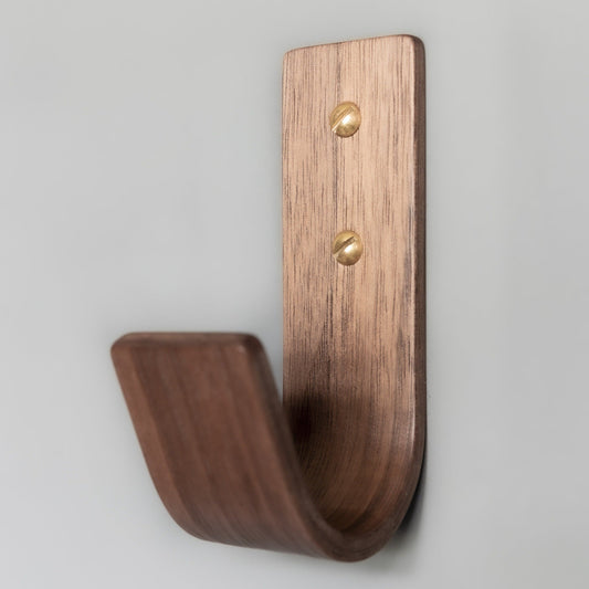 Walnut Wall Hooks | Heavy Duty Hardwood Coat Hooks | Monaco Collection | UK Made