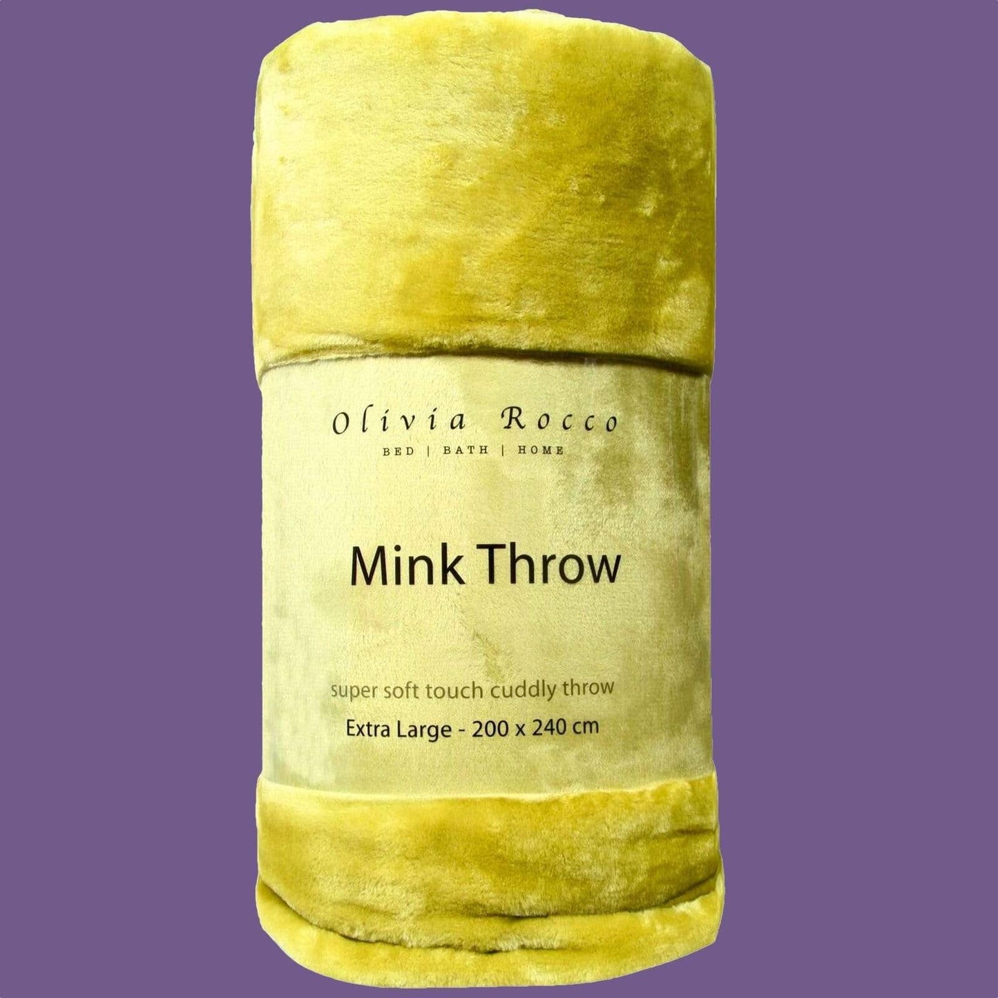 Olivia Rocco Mink Faux Fur Velvet Touch Luxury Throw