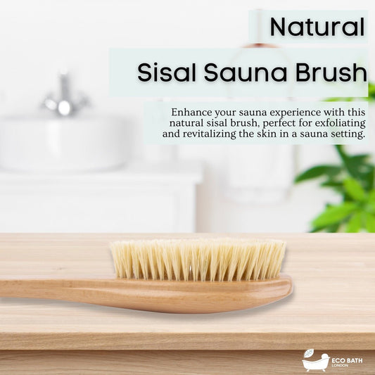 Natural Sisal or Bristle Body Brush for Dry Brushing and Showers