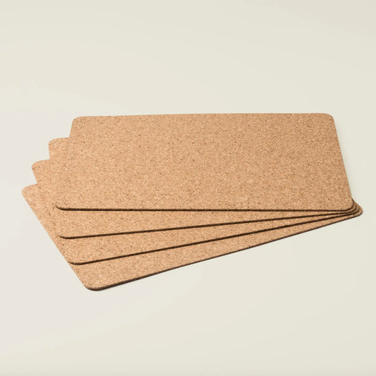 Natural Cork Placemats | Rectangular | Set of 4 | Made in Portugal
