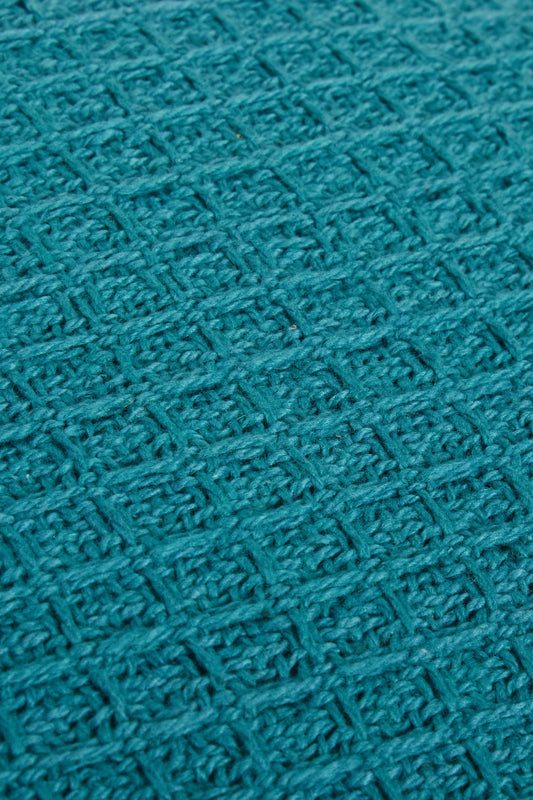 Olivia Rocco Lisbon Handwoven Honeycomb Cotton Cushion Cover