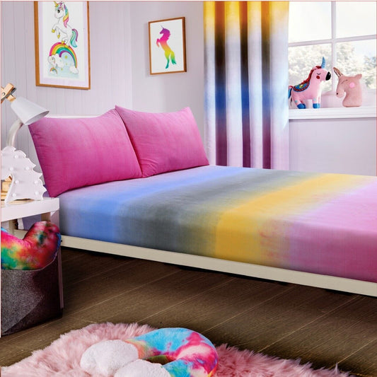 Olivia Rocco Kids Unicorn Rainbow Microfibre Duvet Cover Set