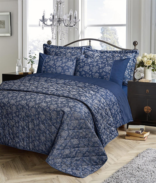 Olivia Rocco Kew Hand-Woven Jacquard Cotton Rich Duvet Cover Set
