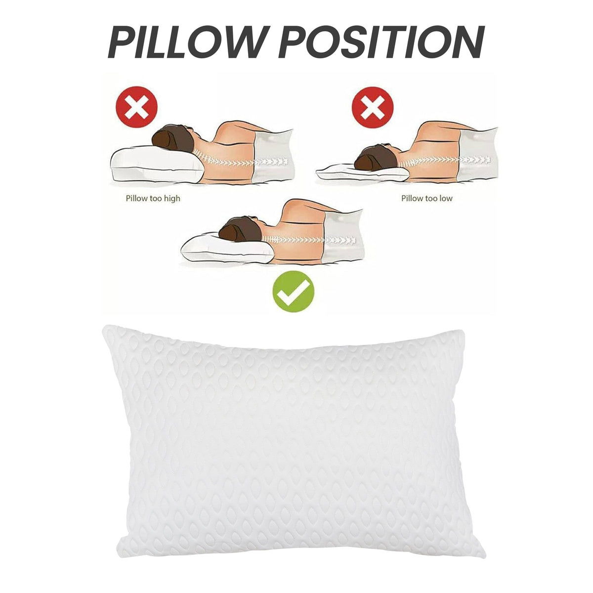 Olivia Rocco Air Flow Side Sleeper Pillow with Cooling Fabric 50 x 70 cm